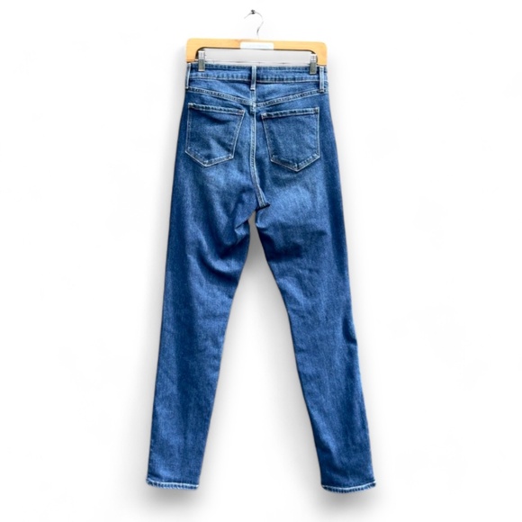 Women's Old Navy Power Slim Straight High Rise Jeans - dark wash - Picture 3 of 5